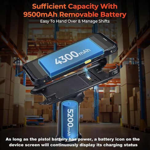 MUNBYN 2024 Android 13 Barcode Scanner with 5.5" Full Screen, Mobile Computer Handheld Wi-Fi 6, 4G LTE Wireless NFC Rugged PDA, Equip with1D 2D QR Zebra SE4710 Scanner Engine, WMS Inventory Scanner in Saudi Arabia