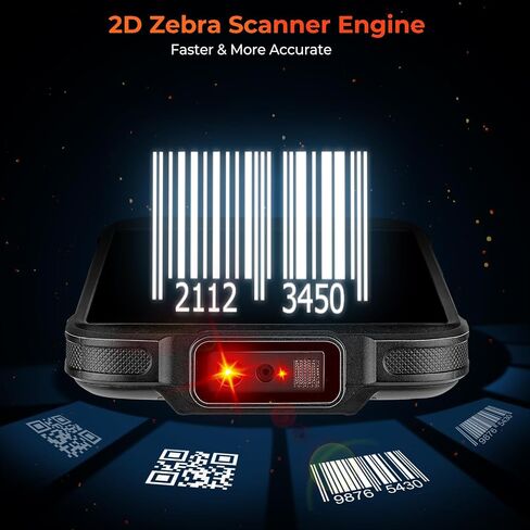 MUNBYN 2024 Android 13 Barcode Scanner with 5.5" Full Screen, Mobile Computer Handheld Wi-Fi 6, 4G LTE Wireless NFC Rugged PDA, Equip with1D 2D QR Zebra SE4710 Scanner Engine, WMS Inventory Scanner in Saudi Arabia
