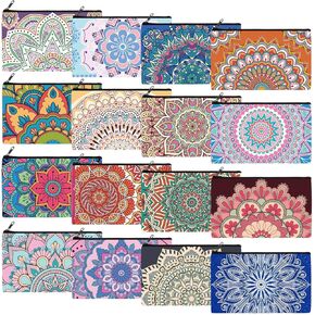 Yahenda 16 Pieces Cosmetic Makeup Bag Inspirational Zipper Pouch You Are Amazing Loved Beautiful Kind Pouch Inspirational Gifts for Women Nurse Teacher(Rainbow)