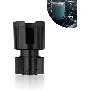 1 Pack Car Cup Holder Expander, Three-claw Clamping Design, U-shaped Automotive Cup Adapter for 4.13In Groove, Universal Waterproof Rotatable Vehicle Cup Mount with Anti-slip Mat (Matt Black)