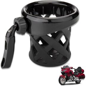 Goldwing GL1800 Motorcycle Handlebar Cup Holder Water Bottle Drink Holder Compatible with Honda Gold Wing GL 1800 Trike 2001-2021 F6B 2013-2021 (B-Black H-5.3inch)