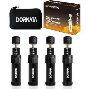 Adjustable Tire Deflator Auto-Stop (10-40 PSI) Offroad Accessories Valve Stem kit 4x4 Tyre Air Down Tool for Truck, Pickup, Motorcycle,Jeep etc. (Orange)