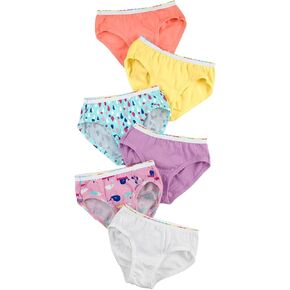 Hanes girls Tagless Assorted Briefs 6-Pack
