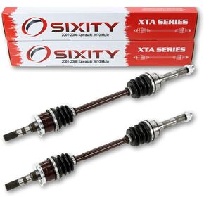 2 pc Sixity XTA Front Left Right Axle compatible with Kawasaki Mule 3010 2001-2008 - KAF620 KAF950 DIESEL 4X4