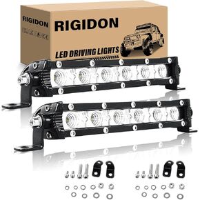 RIGIDON 13Inch 60W LED Light Bar, Slim Single Row Light Bar Spotlight Waterproof LED Work Light for Truck Boat Off-Road Car ATV UTV SUV