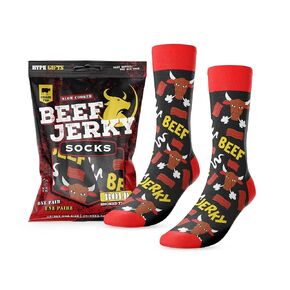 MAIN AND LOCAL Smokey Beef Jerky Novelty Socks