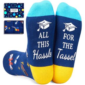Zmart Graduation Gifts for Him - Socks High School, College, Masters Graduation Gifts Women Men, Inspirational Grad Gifts for Boys Girls
