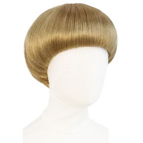 Short Black Cosplay Wig with Bangs Mushroom Wig for Men 60s Bowl Cut Women Wig Straight Wig Adult Funny Wig Synthetic Wig for Anime Halloween Costume Party + Wig Cap