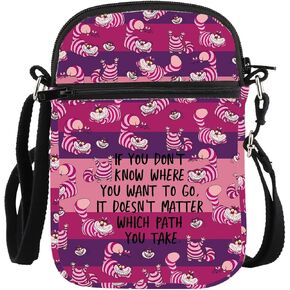 PLITI Cheshire Cat Crossbody Bag Cheshire Cat Fans Gift Alice Gift Alice Lover Gift Smiling Cat Gift Fairy Tales Gift Gift