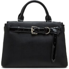 Steve Madden Roxanne Smooth Satchel with Patent Belt