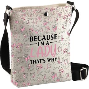 BDPWSS Marie Aristocats Gifts Because I'M A Lady That's Why Marie Cat Lover Crossbody Bag Marie Ladies Gift For Friend