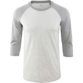 Vetemin Men's Casual Soft 3/4 Raglan Sleeve Sports Running Jersey Baseball Tee Active Shirts