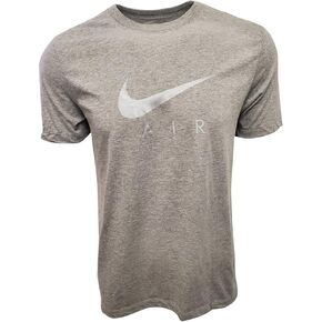 Nike Mens Swoosh Air Metallic Graphic Tee, Grey/Silver, XXL