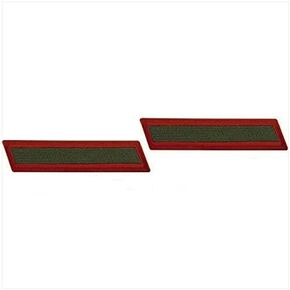Marine Corps Service Stripe: Male - green embroidered on red, set of 1