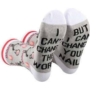 PXTIDY 1 Pair Nail Tech Sock Manicurist Gift Nail Salon Sock For Nail Tech Thank You Gift