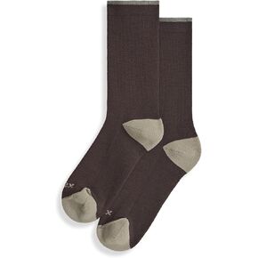 Ibex Rambler Crew Socks | Merino Wool Crew Socks for Men and Women | Made in the USA (US, Alpha, X-Large, Regular, Regular, Turkish Coffee/Desert Tan)
