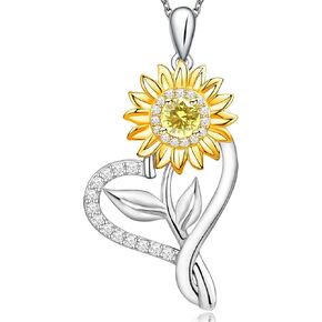 Sunflower Necklaces for Women Sunflower Gifts for Her Birthday Gift for Wife Valentines Christmas Jewelery Gift for Daughter Mom Mothers Day