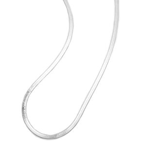 2mm Snake Chain Choker Necklace for Women 925 Sterling Silver 14K Lightweight Crafted Herringbone Magic Thin Flat Chain Claw Clasp Dainty Polished Shiny Vintage Charm Necklace 17 inch