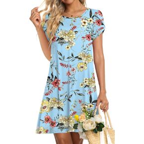 HOTGIFT Women's Summer Cover Ups Dress Loose Soft Cover Up for Swimwear Beach Sundress