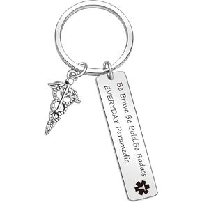 Paramedic Keyring Coworker Keychain Paramedic Wife Keychain Inspirational Keychain