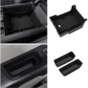 Karltys 3PCS Edge Center Console Organizer Tray for 2021-2025 Ford Edge, Middle Console Armrest Organizer and Front Door Side Storage Box for Ford Edge Accessories Durable ABS Insert Tray