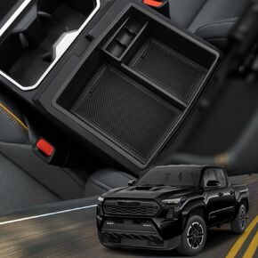 YEE PIN Center Console Organizer for 2025 Toyota Tacoma Accessories, Door Handle Trays Main Center Console Tray Center Gear Shift Tray 2024 2025 Tacoma Front Cupholder Rear Cup Holder Storage 6 Pack