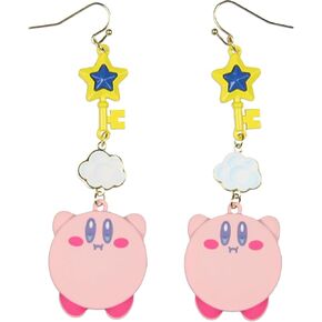 Kirby Dangle Earrings Cloud Key And Character Jewelry Fashion Earrings 1 Pair