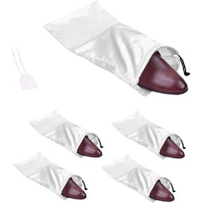GONGKANGYUAN 4 Pack Shoe Bags for Travel Satin Fabric Shoe Bag with Drawstring for Men Women Travel Protecting Storing Shoes