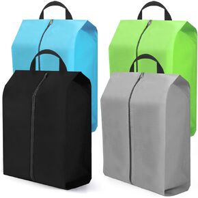 vivinin Shoe Bags For Travel, 4PCS Shoe Bags, Multi-functional Portable Travel Shoe Bags for All People - Women and Men (Black, Navy, Gray, Light Green)