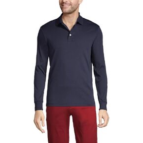 Lands' End Men's Long Sleeve Supima Cotton Polo Shirt
