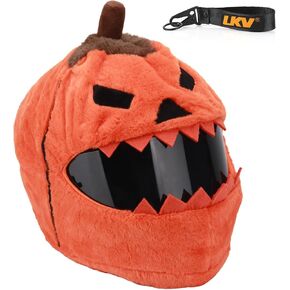 LKV Halloween Motorcycle Helmet Cover Funny Santa Claus Xmas Hat Plush Anima Full Face Nativity Covers Decoration Accessories Gifts for Men Women Riding Skiing