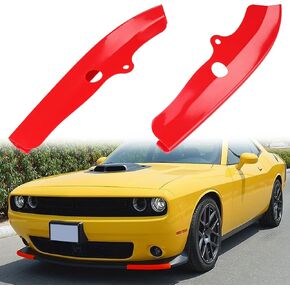 JDMON Front Bumper Lip Splitter Protector Compatible with Dodge Challenger Scat Pack 2015 2016 2017 2018 2019 2020 2021, RT GT 2019-2021, Scat Pack Challenger Accessories, Front Lip Bumper Cover, Red
