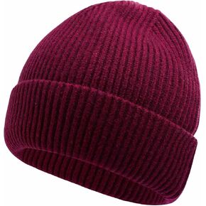 Oversize XXL Beanie Hats for Men Big Heads, Winter Cuffed Knitted Beany Hats Warm Slouchy Skull Caps for Women Men
