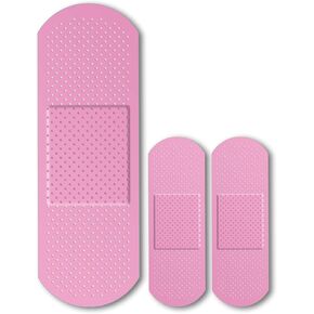 Bandage Band Aid Decal Sticker (3 Pack) 1-9 x 3 Inch and 2-5 x 1.67 Inch - Perfect Funny Coverup for Any Ouchy, Boo-Boo or Blimish (Pink) in Kuwait