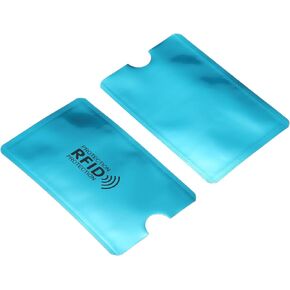 YOKIVE 10 Pcs RFID Card Holder Horizontal, Card Sleeve Slim | Scratch Resistant, Great for Business Cards, Access Cards (Laser Silver, 3.62-Inch)