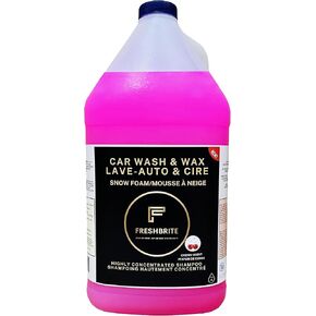Wash & Wax 4L (128 oz), Snow Foam, pH Neutral, Cherry Scent, Great For All Types of Vehicles, Perfect for Foam Guns or Traditional Bucket Washes, Premium Car Shampoo.
