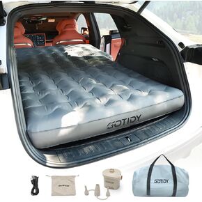 SUV Air Mattress with Fitted Sheet, Extra Thick 300D Oxford Fabric SUV Mattress, Cordless Car Air Pump - Quick Setup, Air Mattress for SUV, Car Camping Mattress for Large SUVs, Car Bed Camping