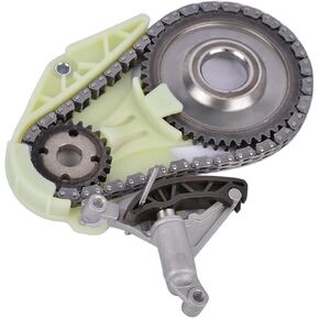 Oil Pump Timing Drive Chain Set 11417605366 Engine Timing Chain Set Fits for BMW 228 528i 428i 320i X1 X3 X4 X5 Z4 N20 N26 Oil Pump Drive Chain Replacement OE# 11417605366 11417605367