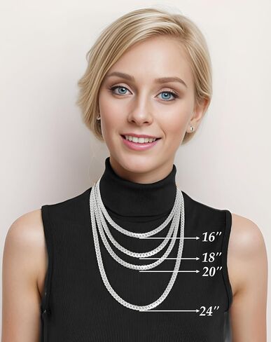 316L Stainless Steel Miami Cuban Chain Flat 4.5mm, 6mm, 8mm 16"/ 18"/ 20"/ 24" Necklace. in Kuwait