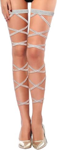 deladola Elastic Leg Wraps Rave Non-slip Leg Straps Rave Festival Garter Belt Costume for Women in Saudi Arabia
