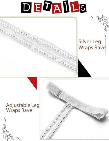 deladola Elastic Leg Wraps Rave Non-slip Leg Straps Rave Festival Garter Belt Costume for Women in Saudi Arabia