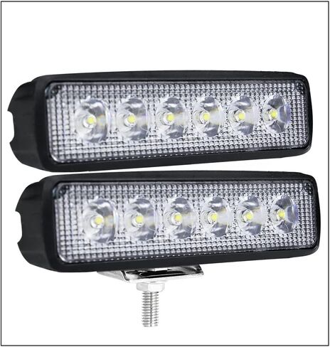 قطعتان من شريط إضاءة LED للسيارة بقدرة 48 وات، مصابيح عمل 8000 لومن، مصابيح ضباب للسيارة على الطرق الوعرة، مصابيح قيادة للطرق الوعرة، مصابيح أمامية مناسبة للشاحنات على الطرق الوعرة ATV UTV مقطورة عربة الجولف، ضمان لمدة عامين in Kuwait