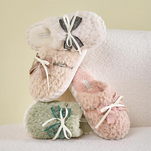 Women's Fuzzy Slippers with Memory Foam Cory House Slippers Indoor and Outdoor Anti-Skid Sole Warm Gifts for Women Mom Ladies in Saudi Arabia