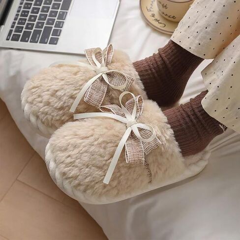 Women's Fuzzy Slippers with Memory Foam Cory House Slippers Indoor and Outdoor Anti-Skid Sole Warm Gifts for Women Mom Ladies in Saudi Arabia