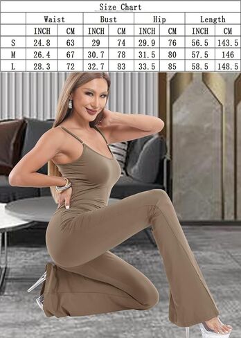 niyokki One Piece Workout Flare Sexy Jumpsuits for Womem Scoop Neck Workout Bodysuit Bodycon Yoga Active catsuit in Kuwait