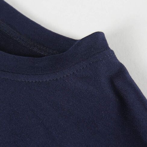 سويت شيرت حريمي برقبة دائرية وأكمام طويلة من Smile Fish، تونيك علوي بفتحة جانبية، ألوان متعددة، قمصان خريفية مريحة، مزيج من القطن، برتقالي، S in Kuwait