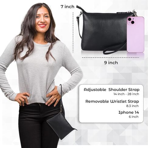 Ozora Leather Small Crossbody Purses for Women Mini Travel Purse with Adjustable Strap Leather Wristlet Purses in Saudi Arabia