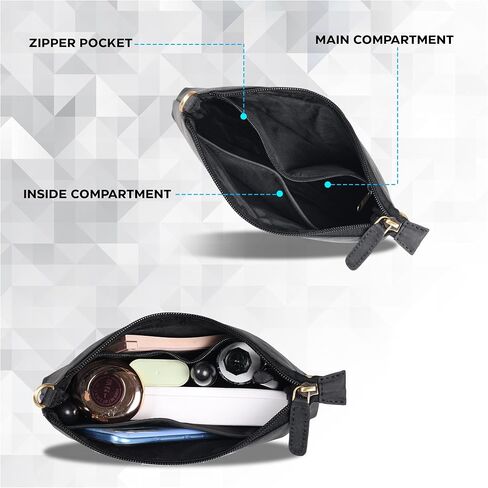 Ozora Leather Small Crossbody Purses for Women Mini Travel Purse with Adjustable Strap Leather Wristlet Purses in Saudi Arabia