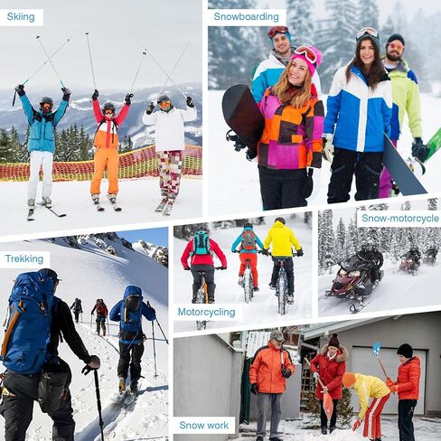 Waterproof Winter Gloves Men, Windproof Snow Ski Gloves, Breathable Warm Thermal Gloves for Women, 5-Finger Touchscreen Gloves for Driving Workout Running Hiking Cycling Snowboarding in Saudi Arabia