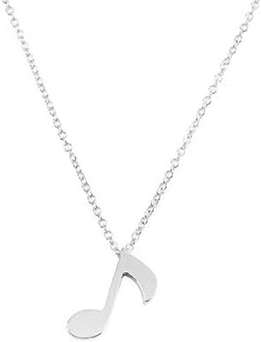 Aluinn Music Note Necklace Stainless Steel Simple Musical Symbol Lovers Pendant Necklaces for Music Enthusiasts Prepare and Women Chain Choker in Saudi Arabia